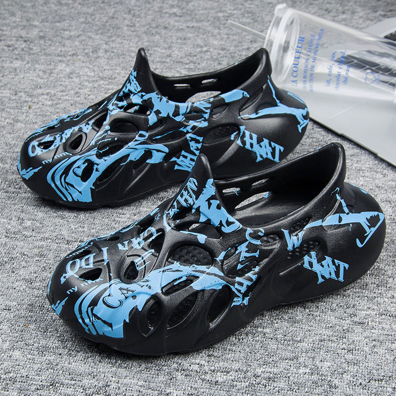 2023 verano nuevo agujero zapatos pareja zapatillas casuales al aire libre estilo coreano playa zapatos moda Zapatillas hombres